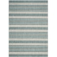 thumbnail image 1 of SAFAVIEH Courtyard Patrice Striped Indoor/Outdoor Area Rug, 4' x 5'7", Grey/Blue, 1 of 6