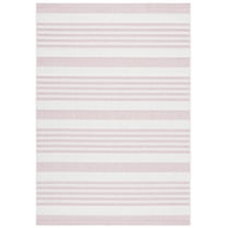SAFAVIEH Courtyard Patrice Striped Indoor/Outdoor Area Rug, Ivory/Soft Pink, 2'7" x 5'