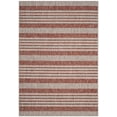 thumbnail image 1 of SAFAVIEH Courtyard Patrice Striped Indoor/Outdoor Area Rug, Red/Beige, 8' x 11', 1 of 9
