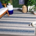 thumbnail image 1 of SAFAVIEH Courtyard Paul Striped Indoor/Outdoor Area Rug, Grey/Navy, 5'3" x 7'7", 1 of 13
