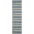 thumbnail image 1 of SAFAVIEH Courtyard Paul Striped Indoor/Outdoor Runner, 2'3" x 12', Grey/Navy, 1 of 8