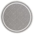 thumbnail image 1 of SAFAVIEH Courtyard Percival Geometric Indoor/Outdoor Area Rug, Black/Ivory, 6'7" x 6'7" Round, 1 of 9