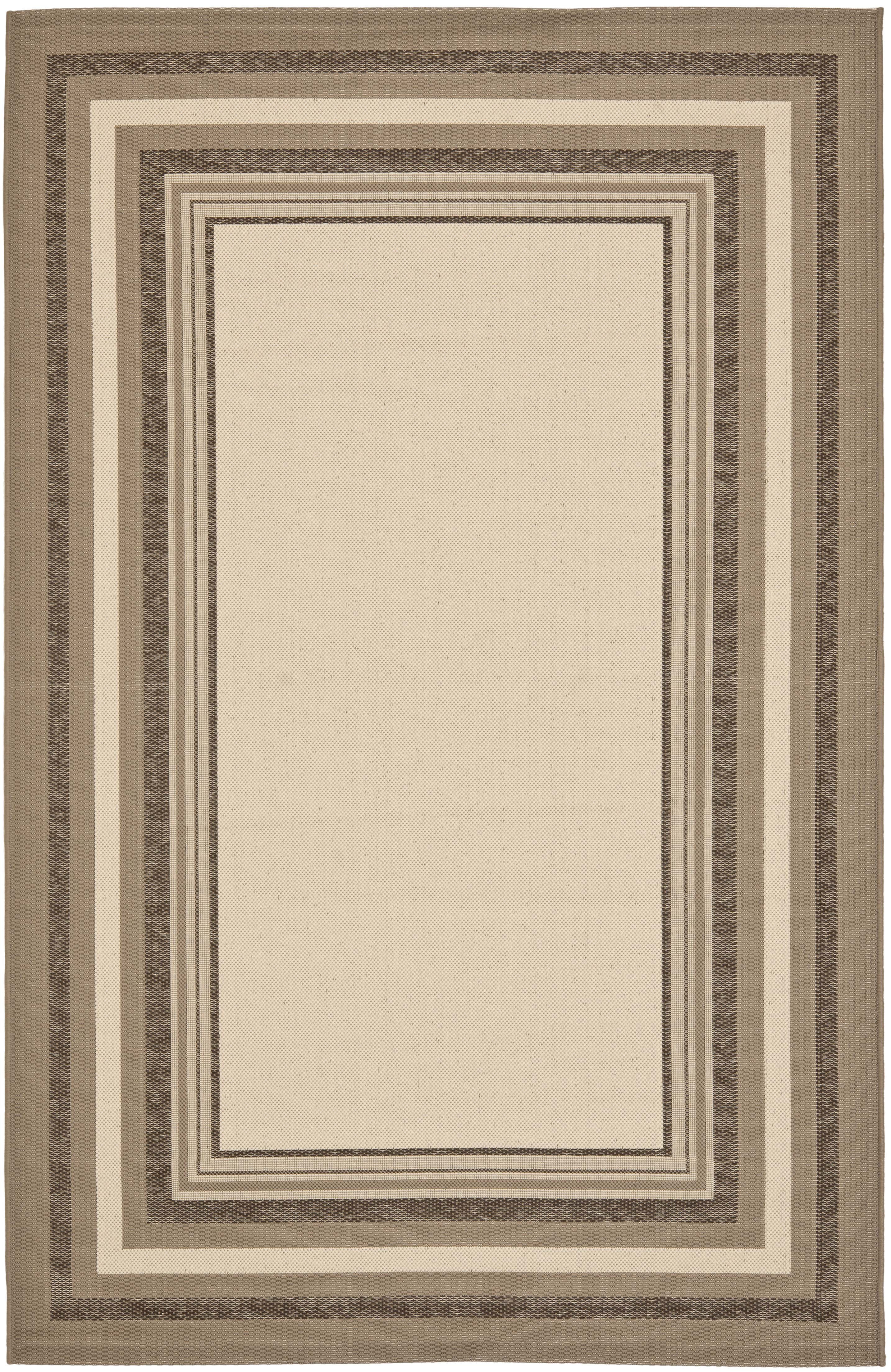 Aegean Blue 59" Round Synthetic Indoor/Outdoor Stain-Resistant Rug