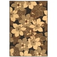 thumbnail image 1 of SAFAVIEH Courtyard Qendro Floral Indoor/Outdoor Area Rug, Black Natural/Brown, 5'3" x 7'7", 1 of 4
