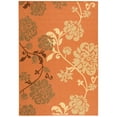 thumbnail image 1 of SAFAVIEH Courtyard Qendro Floral Indoor/Outdoor Area Rug, Terra Natural/Brown, 5'3" x 7'7", 1 of 5