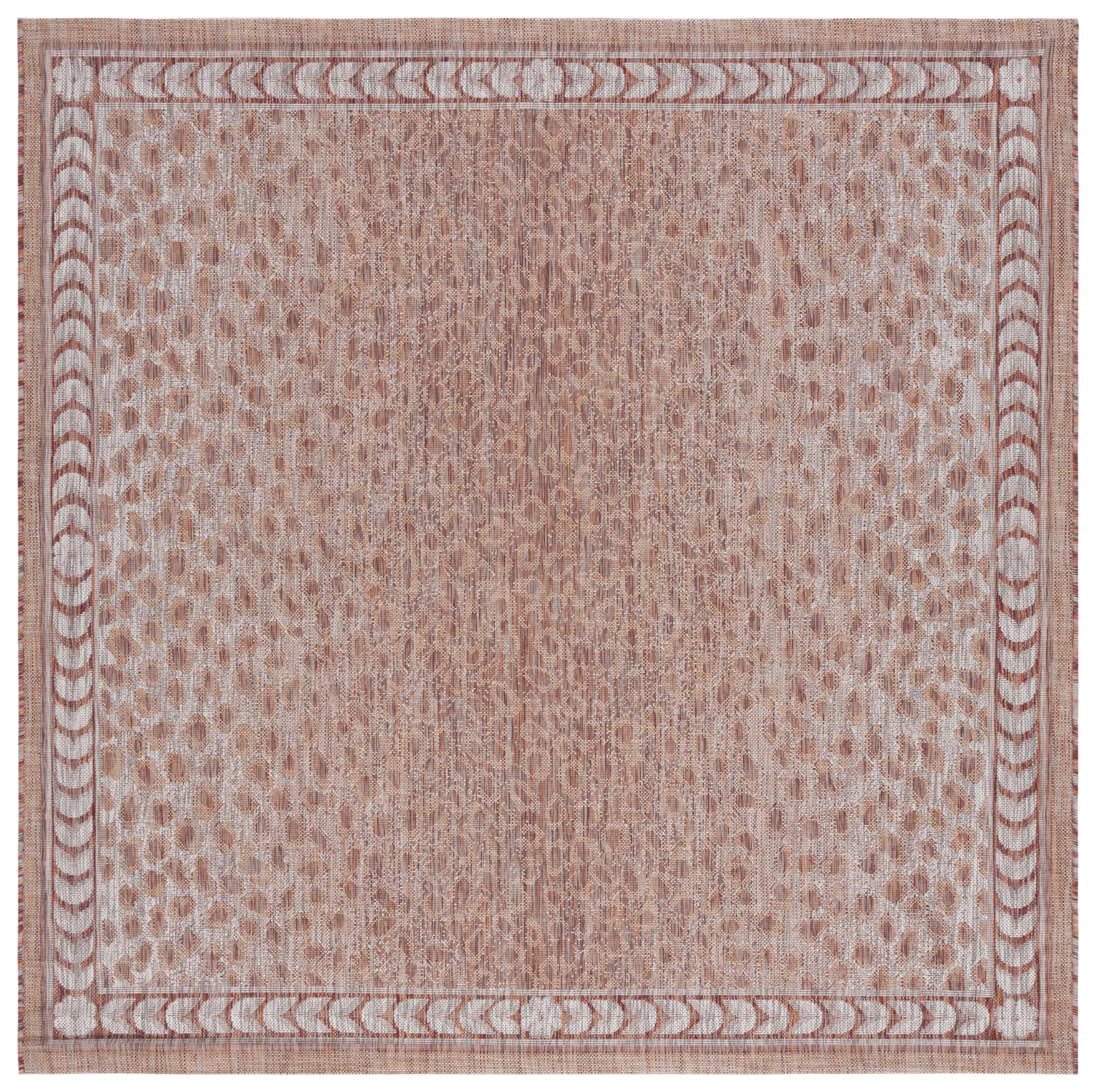 Regent Rugs SAFAVIEH Courtyard Regent Animal Indoor/Outdoor Area Rug, Rust/Beige, 6 ...