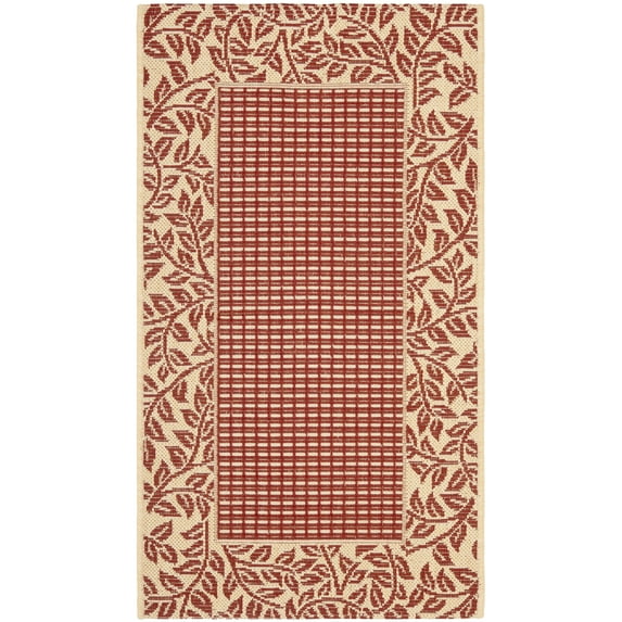 Safavieh Courtyard Regent Oriental Indoor/Outdoor Area Rug, Red/Natural, 2' x 3'7"