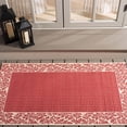 thumbnail image 1 of Safavieh Courtyard Regent Oriental Indoor/Outdoor Area Rug, Red/Natural, 2' x 3'7", 1 of 13