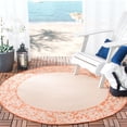 thumbnail image 1 of Safavieh Courtyard Regent Oriental Indoor/Outdoor Area Rug, Natural/Terracotta, 5'3" x 5'3" Round, 1 of 12