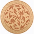 thumbnail image 1 of Safavieh Courtyard Regent Oriental Indoor/Outdoor Area Rug, Natural/Terracotta, 5'3" x 5'3" Round, 1 of 8