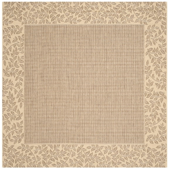 Safavieh Courtyard Regent Oriental Indoor/Outdoor Area Rug, Brown/Natural, 6'7" x 6'7" Square