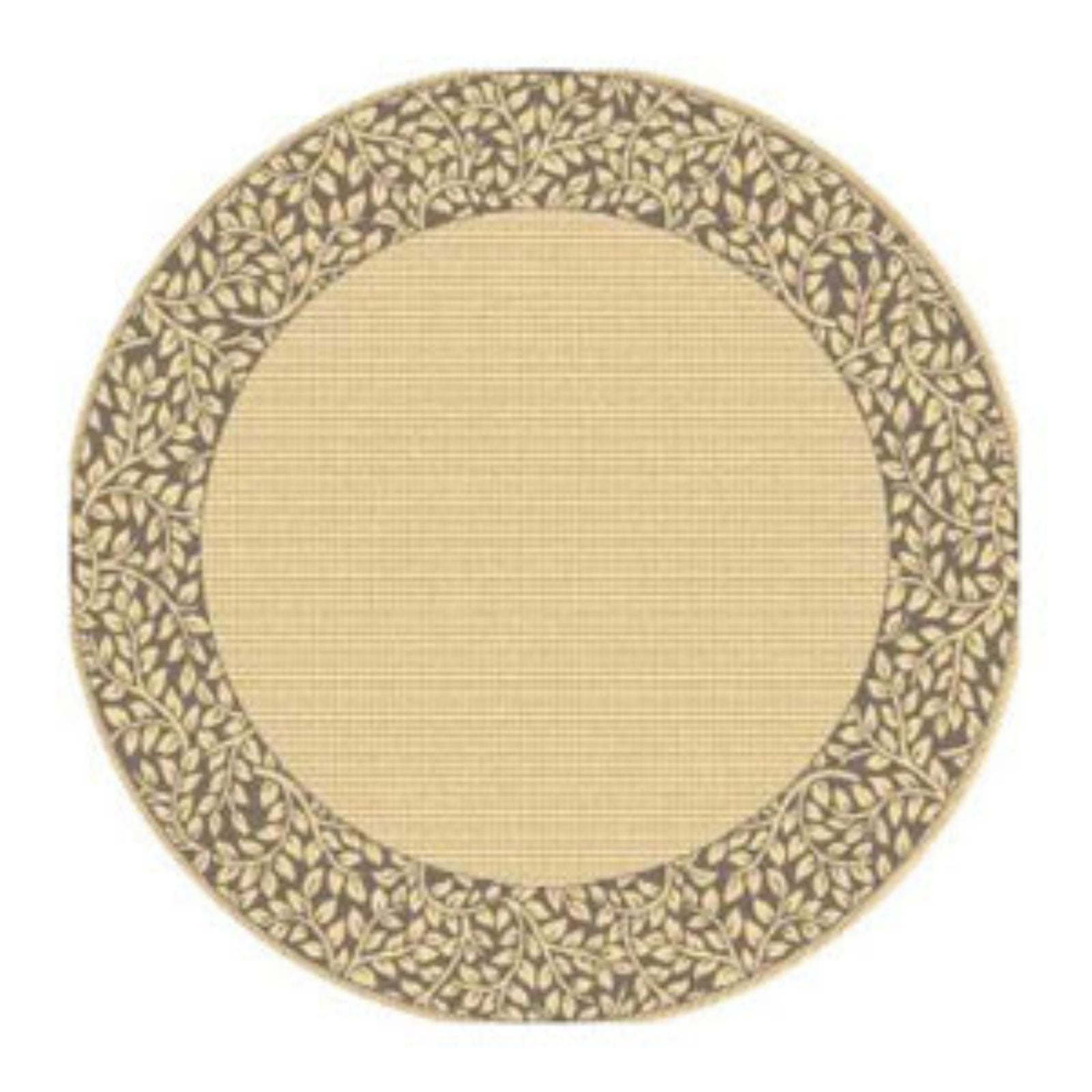 Natural Brown Rectangular Synthetic Stain-Resistant Area Rug
