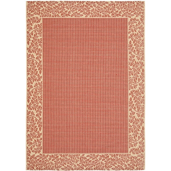 Safavieh Courtyard Regent Oriental Indoor/Outdoor Area Rug, Red/Natural, 9' x 12'