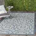 thumbnail image 1 of SAFAVIEH Courtyard Rhetta Geometric Indoor/Outdoor Area Rug, 2'7" x 5', Grey/Navy, 1 of 10
