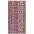 thumbnail image 1 of SAFAVIEH Courtyard Robert Striped Indoor/Outdoor Area Rug, 2' x 3'7", Light Grey/Fuchsia, 1 of 10