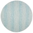 thumbnail image 1 of SAFAVIEH Courtyard Robert Striped Indoor/Outdoor Area Rug, 6'7" x 6'7" Round, Light Grey/Aqua, 1 of 9