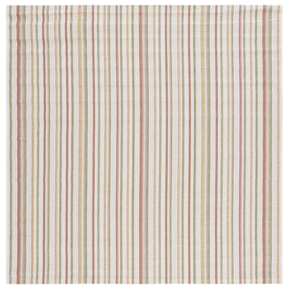 Safavieh Courtyard Roslyn Striped Indoor/Outdoor Area Rug, Beige/Rust Yellow, 6'7" x 6'7" Square