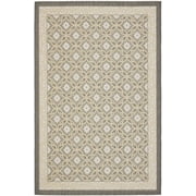 Safavieh Courtyard Rowan Geometric Indoor/Outdoor Area Rug, Anthracite/Light Gray, 5'3" x 7'7"