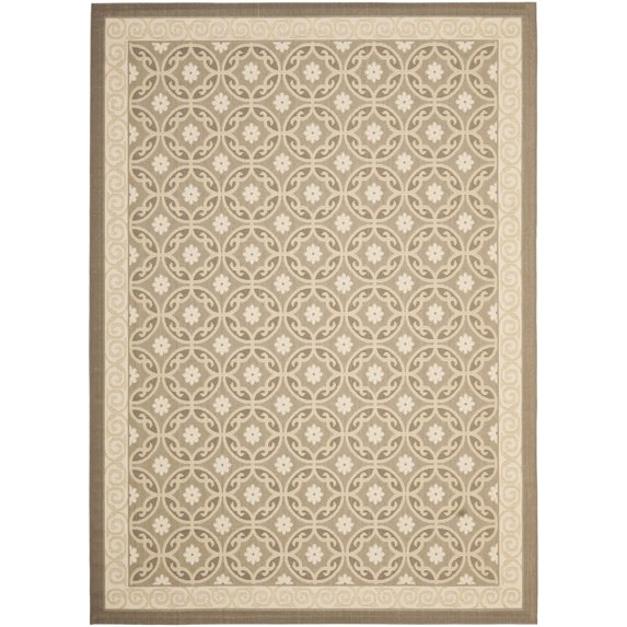 SAFAVIEH Courtyard Rowan Geometric Indoor/Outdoor Area Rug, Beige, 8' x 11'