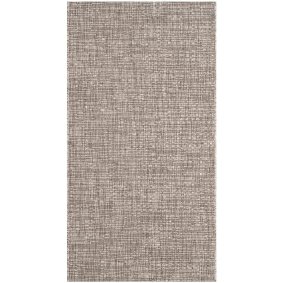 SAFAVIEH Courtyard Samson Solid Indoor/Outdoor Area Rug, 2'7" x 5', Light Brown