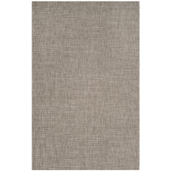 SAFAVIEH Courtyard Samson Solid Indoor/Outdoor Area Rug, 5'3" x 7'7", Light Brown