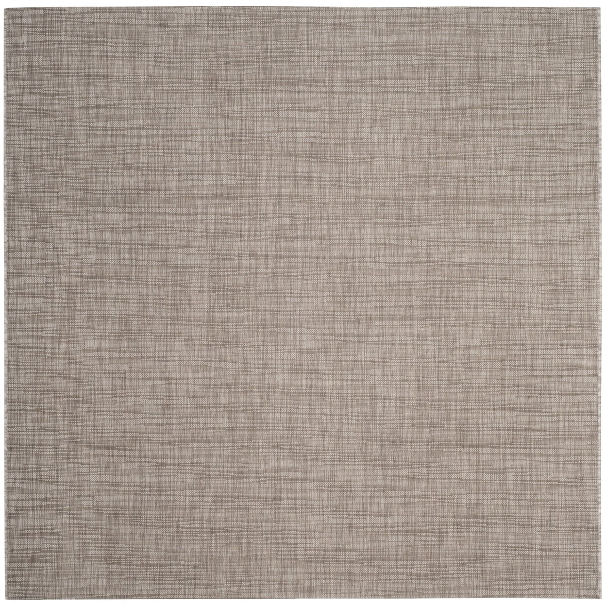 Taupe Gray Square Synthetic Outdoor Area Rug
