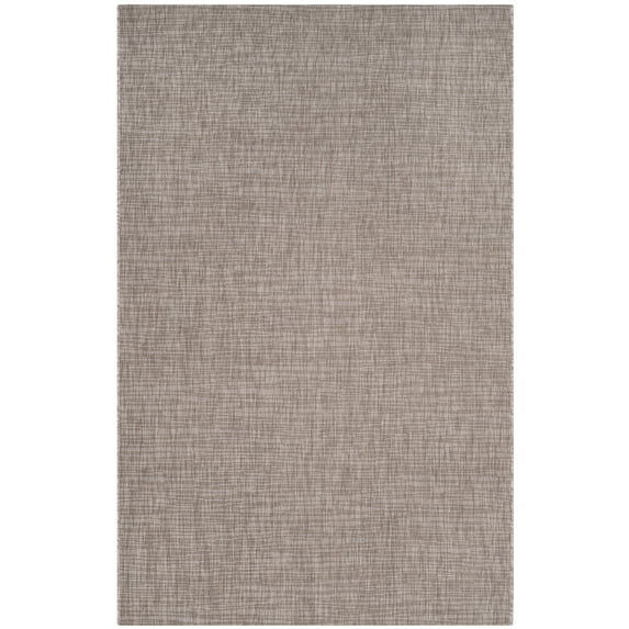 SAFAVIEH Courtyard Samson Solid Indoor/Outdoor Area Rug, 6'7" x 9'6", Light Brown