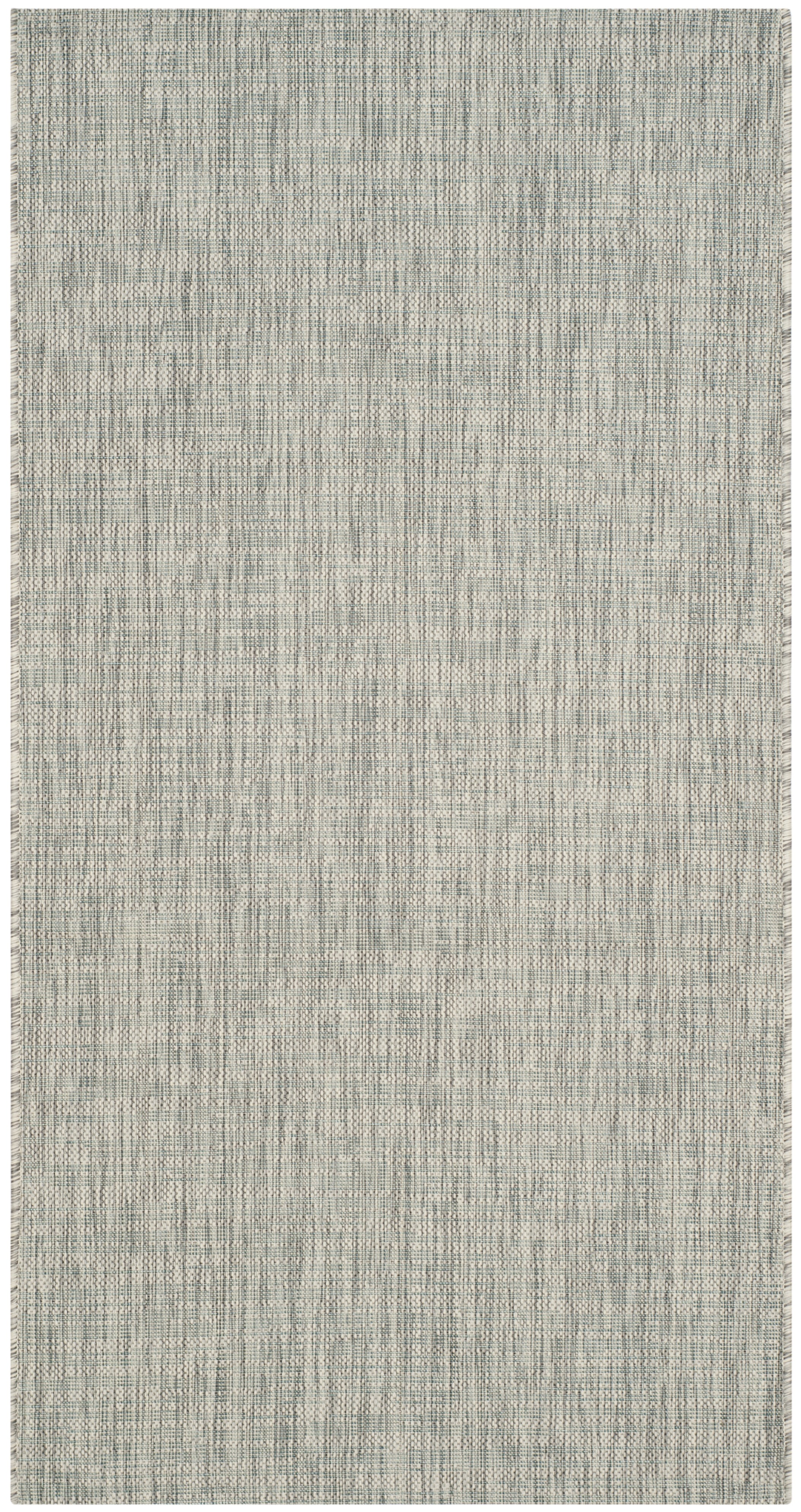 SAFAVIEH Courtyard Samson Solid Indoor/Outdoor Area Rug, Grey/Turquoise, 2'7" x 5'