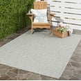 thumbnail image 1 of SAFAVIEH Courtyard Samson Solid Indoor/Outdoor Area Rug, Grey/Turquoise, 4' x 5'7", 1 of 14