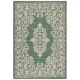 thumbnail image 1 of SAFAVIEH Courtyard Sandra Medallion Indoor/Outdoor Area Rug, Dark Green/Beige, 5'3" x 7'7", 1 of 13