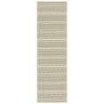 thumbnail image 1 of Safavieh Courtyard Seanna Striped Indoor/Outdoor Runner Rug, Beige/Dark Green, 2'3" x 8', 1 of 9