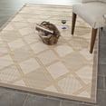 thumbnail image 1 of Safavieh Courtyard Shawn Geometric Indoor/Outdoor Area Rug, Dark Beige/Beige, 5'3" x 7'7", 1 of 7
