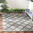 thumbnail image 1 of Safavieh Courtyard Shawn Geometric Indoor/Outdoor Area Rug, Anthracite/Light Gray, 4' x 5'7", 1 of 9