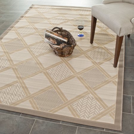 Safavieh Courtyard Shawn Geometric Indoor/Outdoor Area Rug, Dark Beige/Beige, 2'7" x 5'