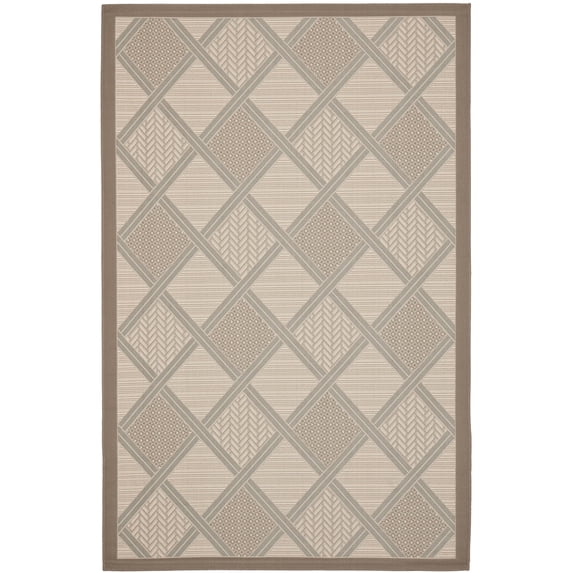Safavieh Courtyard Shawn Geometric Indoor/Outdoor Area Rug, Beige/Dark Beige, 8' x 11'