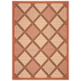 thumbnail image 1 of Safavieh Courtyard Shawn Geometric Indoor/Outdoor Area Rug, Cream/Terracotta, 4' x 5'7", 1 of 11