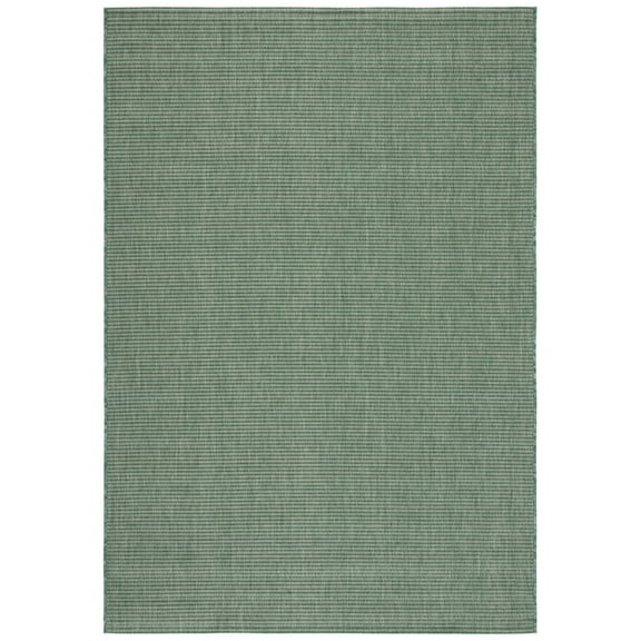 SAFAVIEH Courtyard Sloan Solid Indoor/Outdoor Area Rug, Dark Green/Beige, 2'7" x 5'