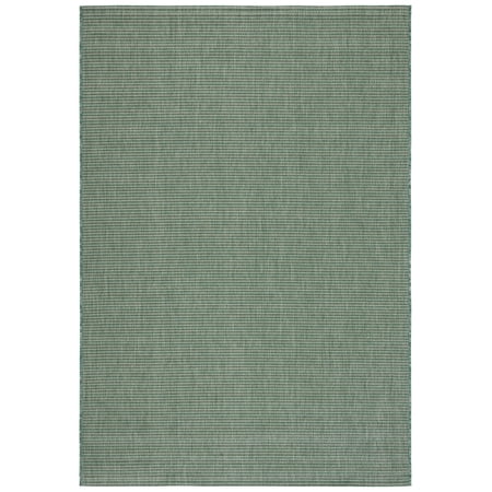 SAFAVIEH Courtyard Sloan Solid Indoor/Outdoor Area Rug, Dark Green/Beige, 5'3" x 7'7"