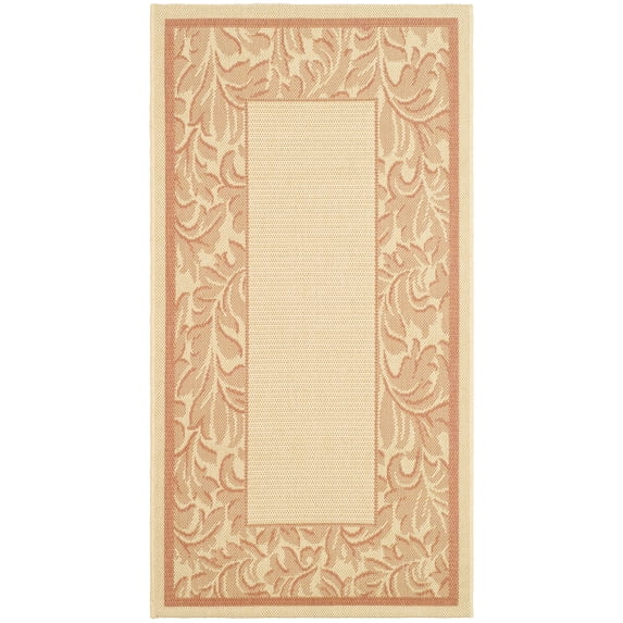 Safavieh Courtyard Steve Oriental Indoor/Outdoor Area Rug, Natural/Terracotta, 2'7" x 5'