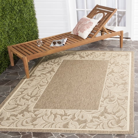 Safavieh Courtyard Steve Oriental Indoor/Outdoor Area Rug, Brown/Natural, 2' x 3'7"