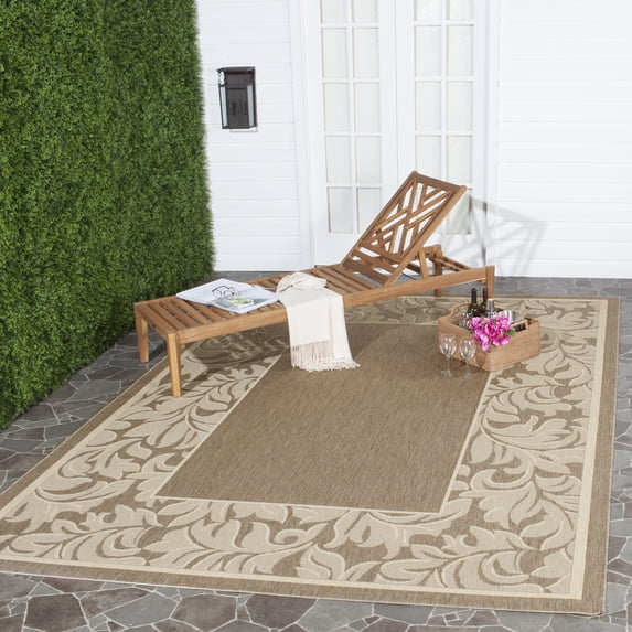 Safavieh Courtyard Steve Oriental Indoor/Outdoor Area Rug, Brown/Natural, 8' x 11'