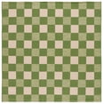 thumbnail image 1 of SAFAVIEH Courtyard Talbot Checkered Indoor/Outdoor Area Rug, Green/Sage, 2'7" x 2'7" Square, 1 of 12