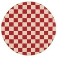 thumbnail image 1 of SAFAVIEH Courtyard Talbot Checkered Indoor/Outdoor Area Rug, Red/Beige, 2'7" x 2'7" Round, 1 of 11