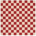 thumbnail image 1 of SAFAVIEH Courtyard Talbot Checkered Indoor/Outdoor Area Rug, Red/Beige, 2'7" x 2'7" Square, 1 of 12
