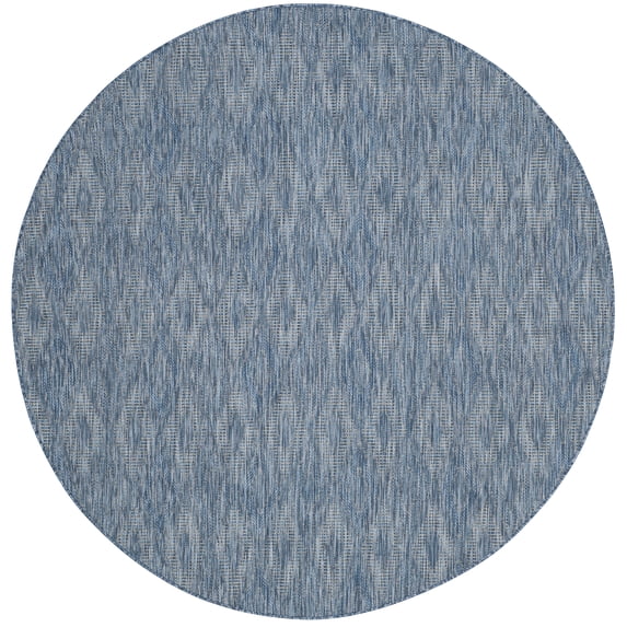 Safavieh Courtyard Teodor Geometric Indoor/Outdoor Area Rug, Navy, 4' x 4' Round
