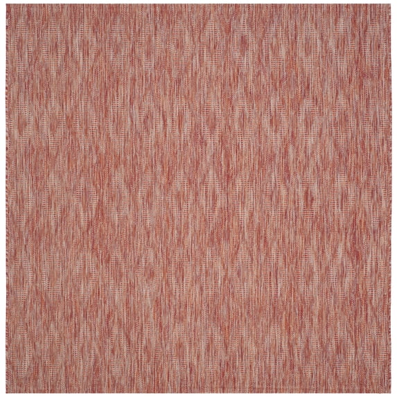 Safavieh Courtyard Teodor Geometric Indoor/Outdoor Area Rug, Red, 4' x 4' Square