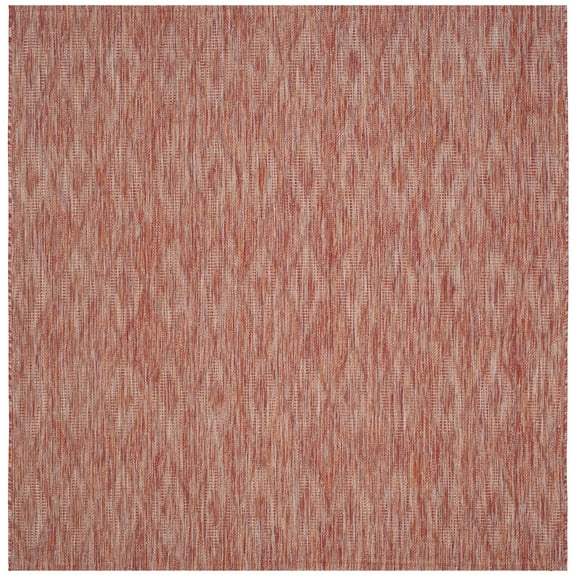 Safavieh Courtyard Teodor Geometric Indoor/Outdoor Area Rug, Red, 4' x 4' Square