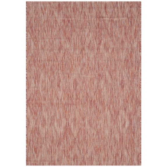 Safavieh Courtyard Teodor Geometric Indoor/Outdoor Area Rug, Red, 4' x 5'7"