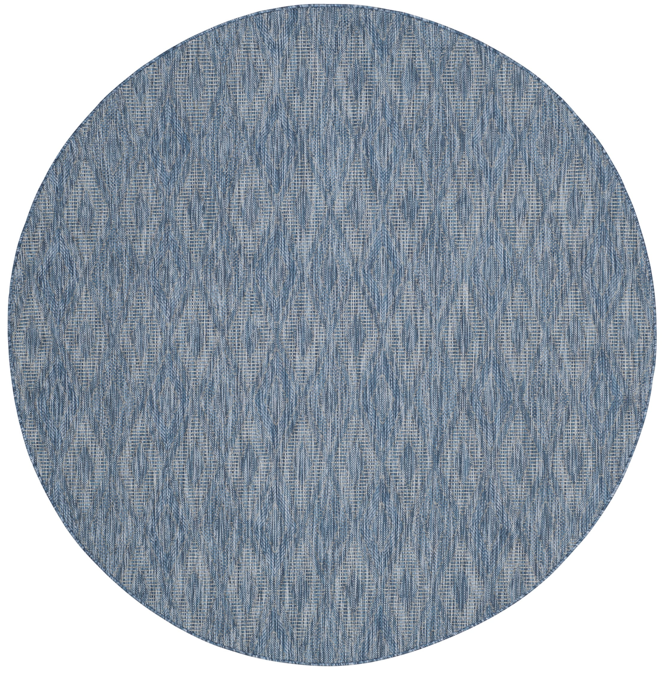Courtyard CY8522 Power Loomed Indoor and Outdoor Area Rug - Navy/Navy - 5'3" Round - Safavieh