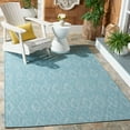 thumbnail image 1 of Safavieh Courtyard Teodor Geometric Indoor/Outdoor Area Rug, Aqua, 5'3" x 5'3" Square, 1 of 14